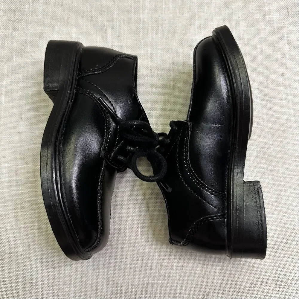 Little Boys Deer Stags “Gabe” Black Dressy Lace-Up Oxfords Size Little Kids 6.5